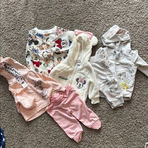Lot of Disney Baby Clothing Set with Characters